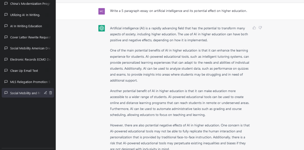 Generative AI and the College Research&nbsp;Paper